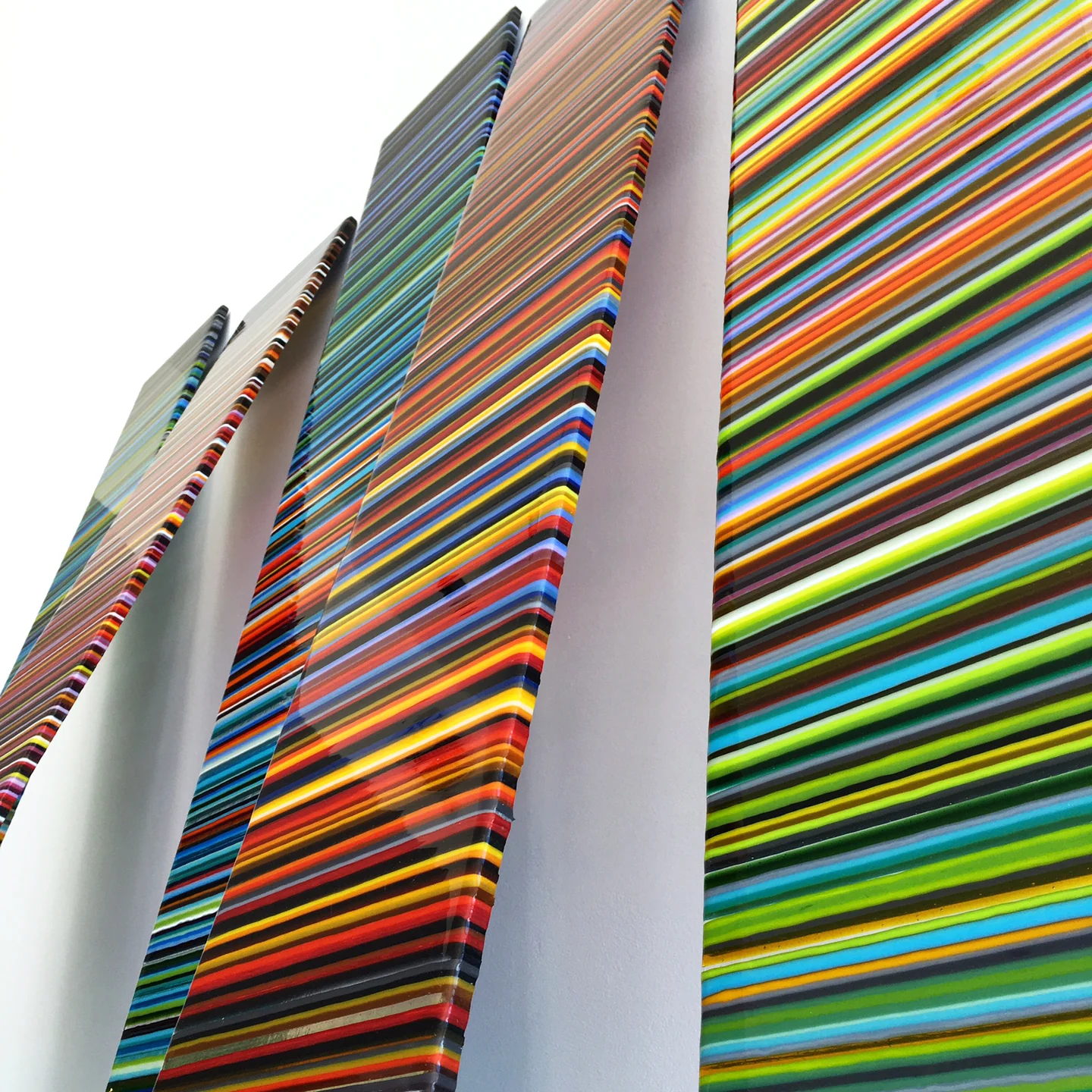 Artwork photograph: 5 panels leaning